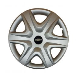 AK Автомобільні модельні колпаки R15, A191, сріблясті з логотипом Chevrolet (Комплект 4 шт.)