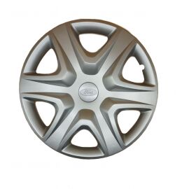 AK Автомобільні модельні колпаки R15, A191, сріблясті з сірим логотипом Ford (Комплект 4 шт.)