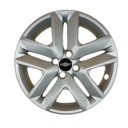 AK Автомобільні модельні колпаки під болти R16, A201, сріблясті з логотипом Chevrolet (Комплект 4 шт.)