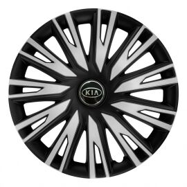 ARGO Copra Silver&Black R15 Колпаки для колес с логотипом Kia (Комплект 4 шт.)