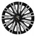 ARGO Copra Silver&Black R14 Колпаки для колес с логотипом Peugeot (Комплект 4 шт.)