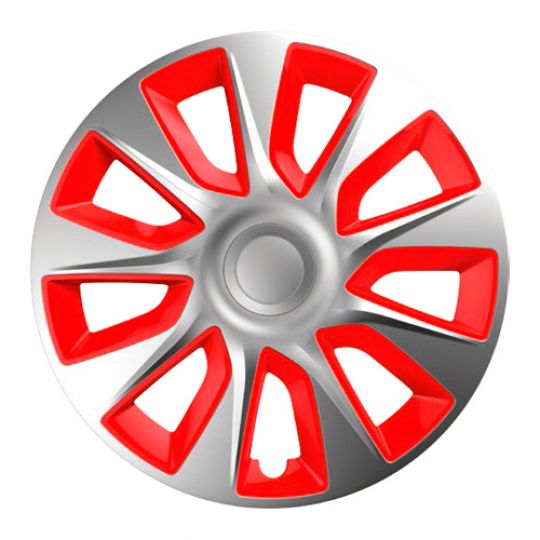 ELEGANT Stratos Silver&Red R16 КОЛПАКИ ДЛЯ КОЛЕС (Комплект 4 шт.)
