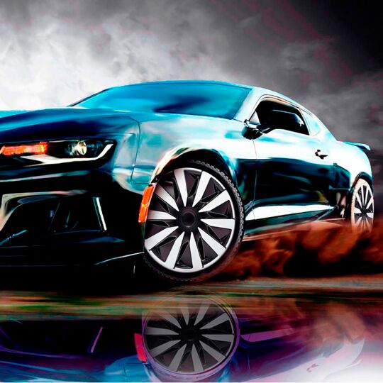 Колпаки J-tec Lazio Carbon Silver&Black R14 (Комплект 4 шт.)