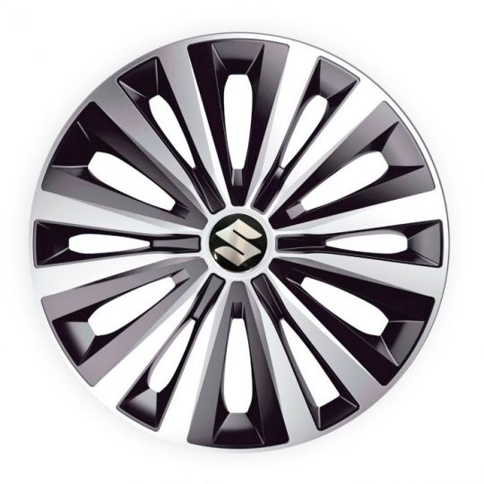 Колпаки J-tec Multi Silver&Black R13 Suzuki (Комплект 4 шт.)