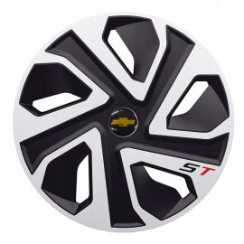 J-TEC ST Silver&Black R13 Колпаки для колес с логотипом Chevrolet (Комплект 4 шт.)