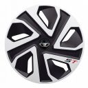 J-TEC ST Silver&Black R16 Колпаки для колес с логотипом Daewoo (Комплект 4 шт.)