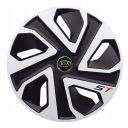 J-TEC ST Silver&Black R13 Колпаки для колес с логотипом Kia (Комплект 4 шт.)