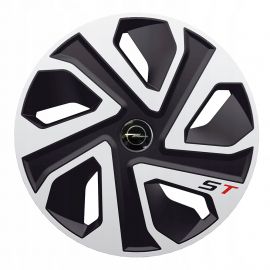 J-TEC ST Silver&Black R14 Колпаки для колес с логотипом Opel (Комплект 4 шт.)