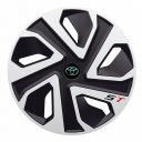 J-TEC ST Silver&Black R15 Колпаки для колес с логотипом Toyota (Комплект 4 шт.)