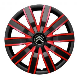 Колпаки Jawoplast Volare Duo Black-Red R15 Citroen (Комплект 4 шт.)
