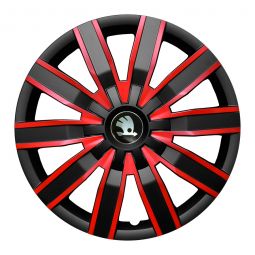 Колпаки Jawoplast Volare Duo Black-Red R15 Skoda (Комплект 4 шт.)