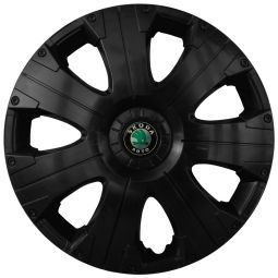 Kenguru Колпаки для колес Ultra Skoda Черные R15" (Комплект 4 шт.)