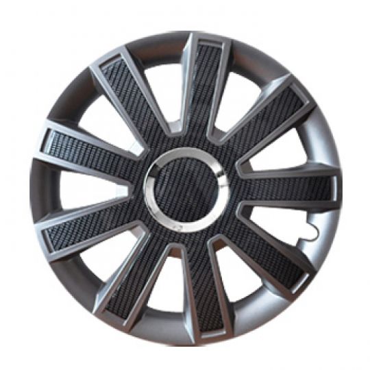 LEOPLAST Flash Carbon grafit КОЛПАКИ ДЛЯ КОЛЕС (Комплект 4 шт.)