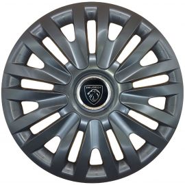 Колпаки SJS 313 Black R15 Peugeot NEW (Комплект 4 шт.)