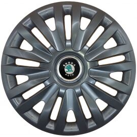 Колпаки SJS 313 Black R15 Skoda-зелена (Комплект 4 шт.)