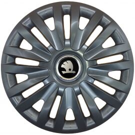Колпаки SJS 313 Black R15 Skoda NEW (Комплект 4 шт.)
