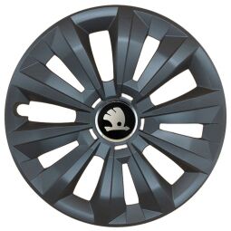 Колпаки SJS 346 Black R15 Skoda NEW (Комплект 4 шт.)