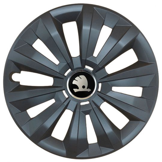 Колпаки SJS 346 Black R15 Skoda NEW (Комплект 4 шт.)