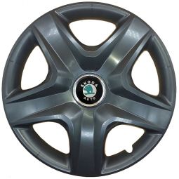 Колпаки SKS 418 Black R16 Skoda-зелена (Комплект 4 шт.)