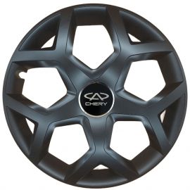 Колпаки SJS 435 Black R16 Chery (Комплект 4 шт.)
