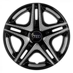 STAR Дакар Super Black R15 Ковпаки для коліс з логотипом Audi (Комплект 4 шт.)