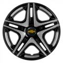 STAR Дакар Super Black R14 Ковпаки для коліс з логотипом Chevrolet (Комплект 4 шт.)