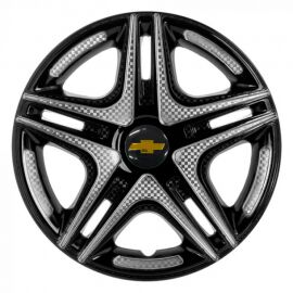 STAR Дакар Super Black R14 Ковпаки для коліс з логотипом Chevrolet (Комплект 4 шт.)