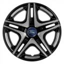 STAR Дакар Super Black R14 Ковпаки для коліс з логотипом Ford (Комплект 4 шт.)