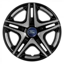 STAR Дакар Super Black R15 Ковпаки для коліс з логотипом Ford (Комплект 4 шт.)