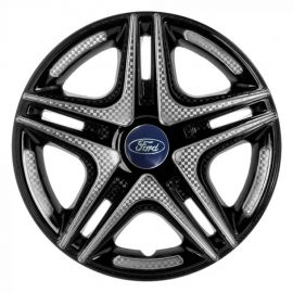 STAR Дакар Super Black R14 Ковпаки для коліс з логотипом Ford (Комплект 4 шт.)