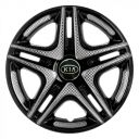 STAR Дакар Super Black R14 Ковпаки для коліс з логотипом Kia (Комплект 4 шт.)
