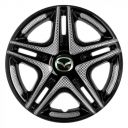 STAR Дакар Super Black R14 Ковпаки для коліс з логотипом Mazda (Комплект 4 шт.)