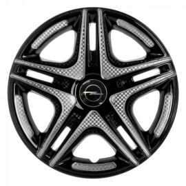 STAR Дакар Super Black R14 Ковпаки для коліс з логотипом Opel (Комплект 4 шт.)