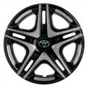 STAR Дакар Super Black R15 Ковпаки для коліс з логотипом Toyota (Комплект 4 шт.)