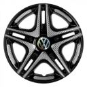 STAR Дакар Super Black R15 Ковпаки для коліс з логотипом Volkswagen (Комплект 4 шт.)