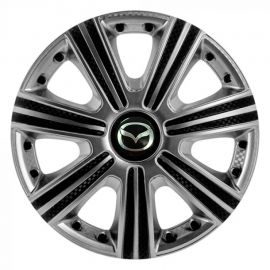 STAR DTM Super Silver R15 Ковпаки для коліс з логотипом Mazda (Комплект 4 шт.)