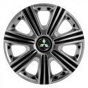 STAR DTM Super Silver R14 Ковпаки для коліс з логотипом Mitsubishi (Комплект 4 шт.)