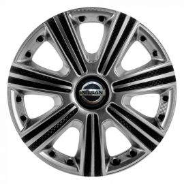 STAR DTM Super Silver R15 Ковпаки для коліс з логотипом Nissan (Комплект 4 шт.)