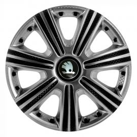 STAR DTM Super Silver R14 Ковпаки для коліс з логотипом Skoda (Комплект 4 шт.)