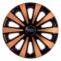 STAR Карат Super Black Gold R14 Ковпаки для коліс з логотипом Audi (Комплект 4 шт.)