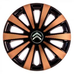 STAR Карат Super Black Gold R14 Ковпаки для коліс з логотипом Citroen (Комплект 4 шт.)