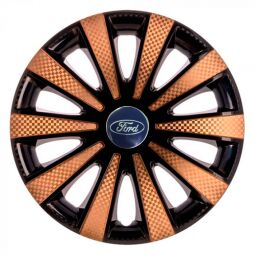 STAR Карат Super Black Gold R14 Ковпаки для коліс з логотипом Ford (Комплект 4 шт.)