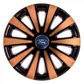 STAR Карат Super Black Gold R15 Ковпаки для коліс з логотипом Ford (Комплект 4 шт.)