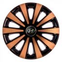 STAR Карат Super Black Gold R14 Ковпаки для коліс з логотипом Hyundai (Комплект 4 шт.)