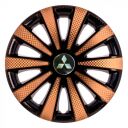 STAR Карат Super Black Gold R14 Ковпаки для коліс з логотипом Mitsubishi (Комплект 4 шт.)
