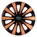 STAR Карат Super Black Gold R14 Ковпаки для коліс з логотипом Toyota (Комплект 4 шт.)