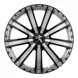 STAR Круиз Super Black R16 Ковпаки для коліс з логотипом Peugeot (Комплект 4 шт.)