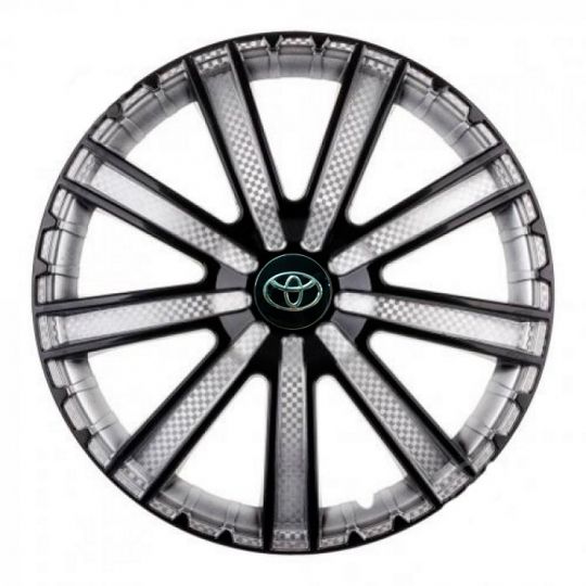 STAR Круиз Super Black R15 Ковпаки для коліс з логотипом Toyota (Комплект 4 шт.)