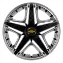 STAR NHL Super Silver R14 Ковпаки для коліс з логотипом Chevrolet (Комплект 4 шт.)