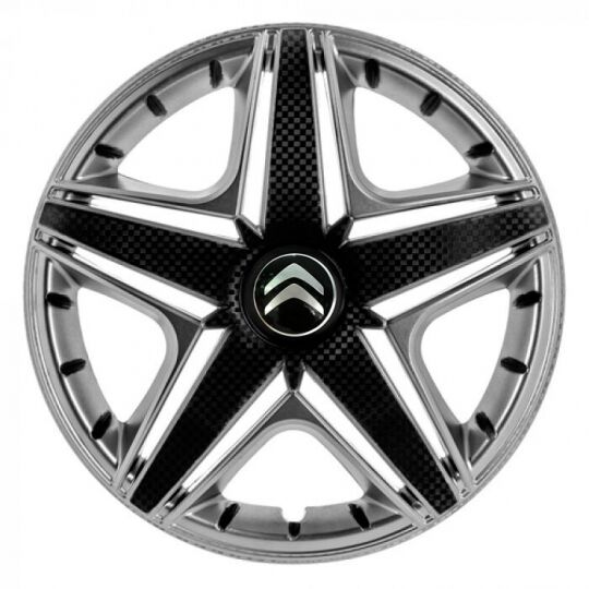 STAR NHL Super Silver R16 Ковпаки для коліс з логотипом Citroen (Комплект 4 шт.)